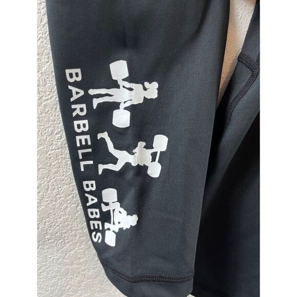 Barbell Babes High Rise Pocket Cropped Leggings Size Small Black Squat Proof - Picture 6 of 8